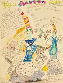 Red Grooms (American, b. 1937) Miss Asstro 1969 (Costume Design for Skowhegan Costume Ball), 1969