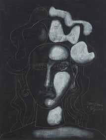 Byron Browne (American, 1907-1961) Head of a Woman, 1952