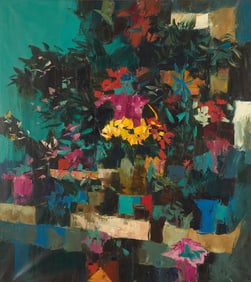 Nicola Simbari (Italian, 1927-2012) Flower Stall, 1962
