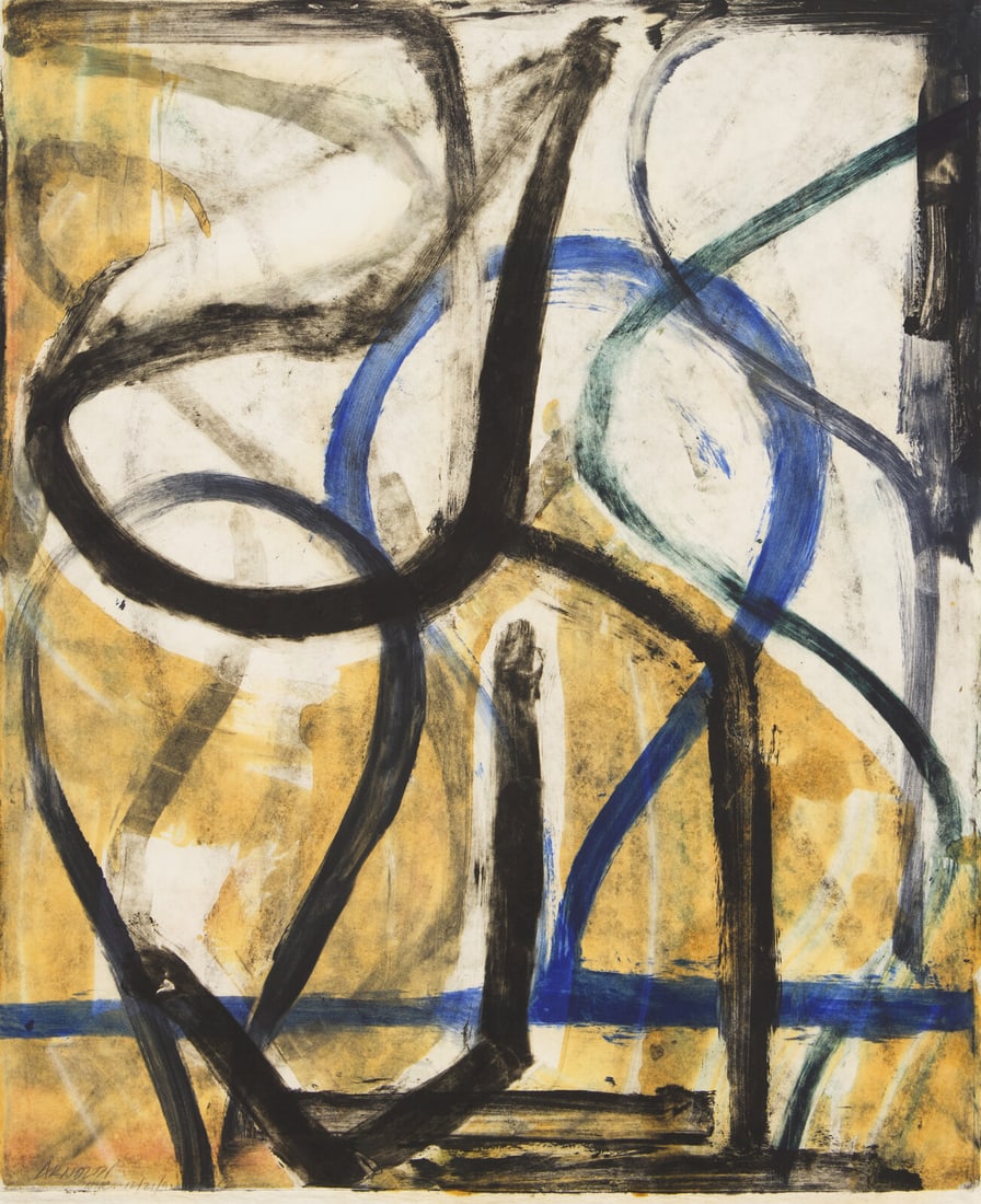 Charles Arnoldi (American, b. 1946) Untitled, 1990: Charles Arnoldi (American, b. 1946) Untitled, 1990 monotype - oil on paper signed ARNOLDI, located NYC and dated 12/21/1990 (lower left) 21 x 17 1/4 in. (53.3 x 43.8cm) The Collection of Sidney Rothbe