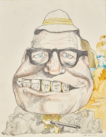 David Levine (American, 1926-2009) Barry Goldwater, 1964