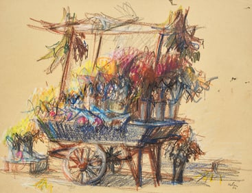 Jean Hélion (French, 1904-1987) Voiture de Fleurs, 1964