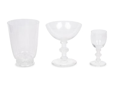 A Lalique Saint Hubert Stemware Service