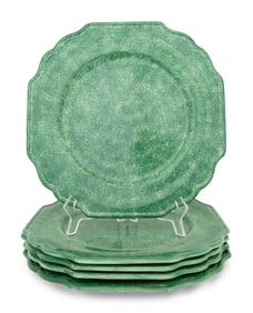 A Set of Twenty-Five Christofle Pavillon Porcelain Chargers