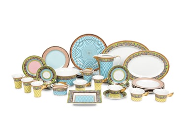 A Versace Russian Dream Porcelain Dinner Service