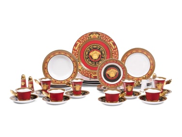 A Versace Medusa Porcelain Diner Service