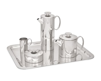 A Christofle Silver-Plate Five-Piece 'Mercury' Tea and Coffee Service