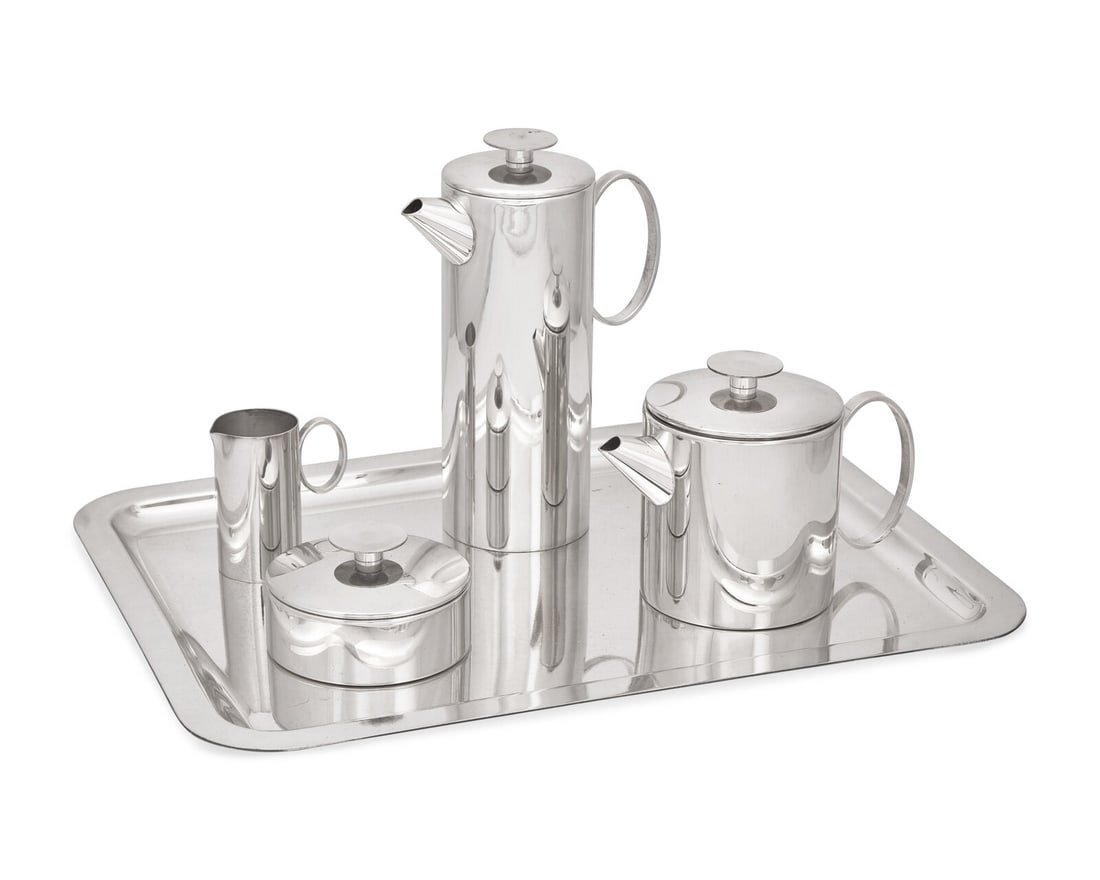 A Christofle Silver-Plate Five-Piece 'Mercury' Tea and Coffee Service (1 of 3)