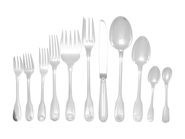 A Christofle Vendom-Arcantia Silver-Plate Flatware Service