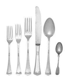 An Austrian Silver Flatware Service