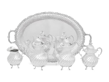 A Continental Silver Four-Piece Tea and Coffee Service