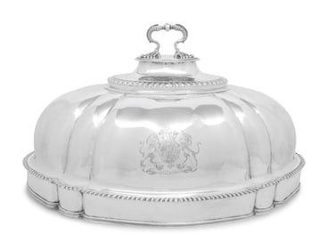 A Royal George III Silver Meat Dish Cover