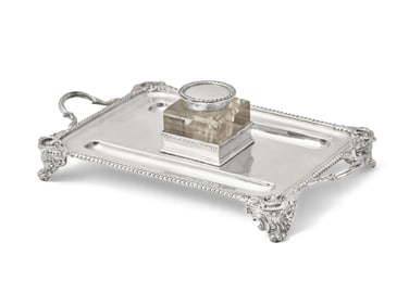 An Edward VII Sterling Silver Inkstand