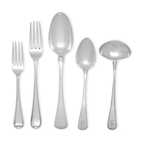 An Assembled English Silver Flatware Service