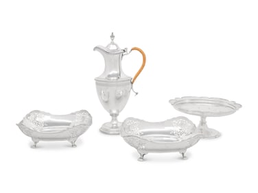 An Assembled Group of English Silver Table Articles
