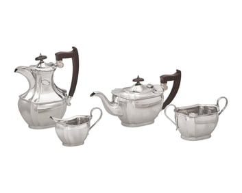 An English Silver Four-Piece Tea and Coffee Service