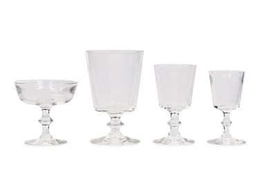 A Steuben Glass Stemware Service