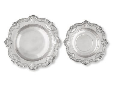 Two American Silver Repoussé Bowls