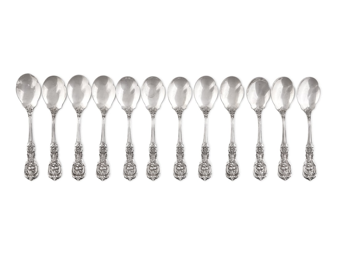 A Set of Twelve American Silver Francis I Ice Cream Spoons (1 of 3)