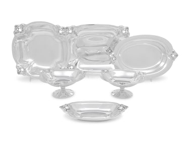 A Group of Six American Silver Serving Articles