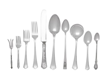 An American Silver Flatware Service