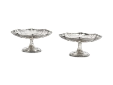 A Pair of American Silver Compotes