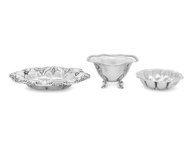 Three American Silver Small Table Articles