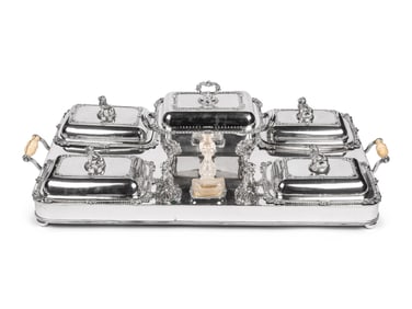 A Sheffield Silver-Plate Supper Service