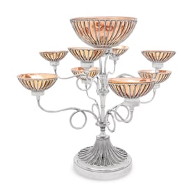 A Silver-Plate Epergne