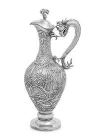 A Chinese Export Silver Ewer