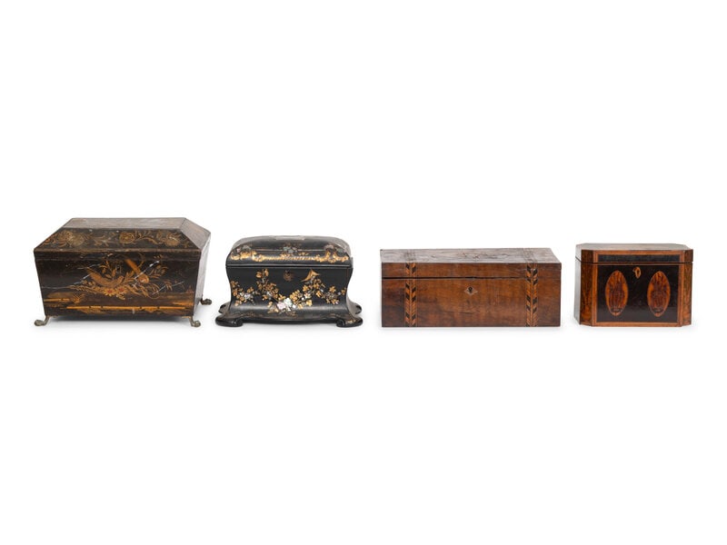 A Collection of Four Victorian Trinket Boxes  (1 of 2)