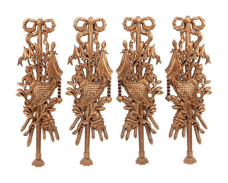 A Set of Four French Carved Giltwood Plaques (1 of 3)
