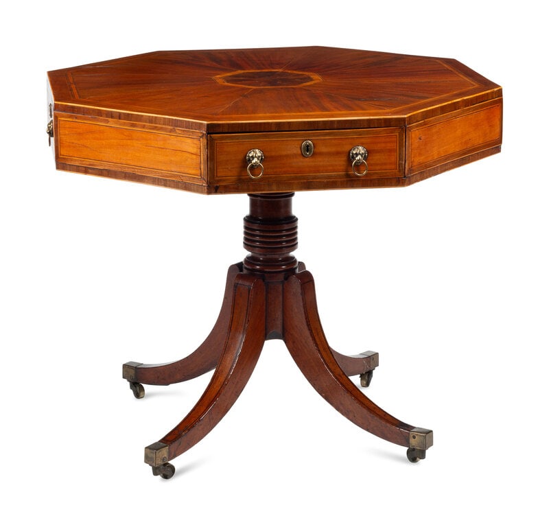A George III Inlaid Mahogany Octagonal Table (1 of 3)