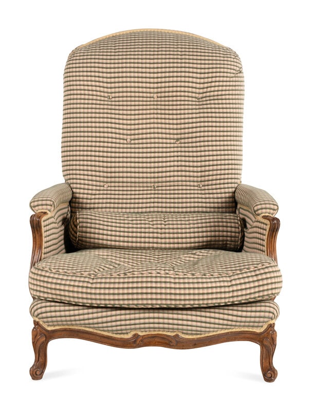 A Louis XV Walnut Barroux Bergere (1 of 2)