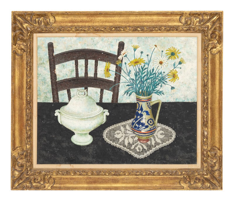 Peter Orlando (French, b. 1921) Still Life with Daisies and Tureen: Peter Orlando (French, b. 1921) Still Life with Daisies and Tureen oil on canvas signed Peter Orlando (lower right) 26 x 32 inches. This lot is located in Palm Beach.