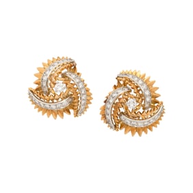 GOLD AND DIAMOND EARRINGS