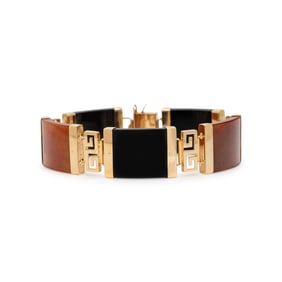 YELLOW GOLD AND HARDSTONE BRACELET