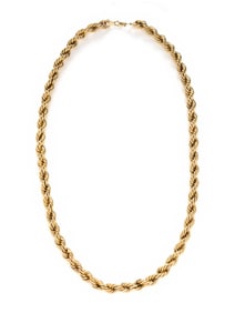 YELLOW GOLD ROPE LINK NECKLACE