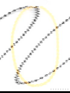 YELLOW GOLD ROPE LINK NECKLACE: YELLOW GOLD ROPE LINK NECKLACE 14 karat yellow gold. 30 inches long, 10.00 mm wide. Stamp: 14K. Gross weight: 54.30 dwt.