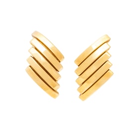 YELLOW GOLD GEOMETRIC EARRINGS