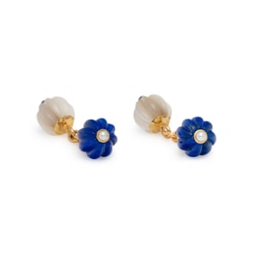 TRIANON, LAPIS LAZULI, MOTHER-OF-PEARL, AND CULTURED PEARL CUFFLINKS