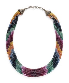 MULTICOLOR SAPPHIRE NECKLACE