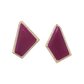RUBY AND DIAMOND EARRINGS
