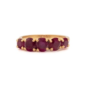 YELLOW GOLD AND RUBY RING