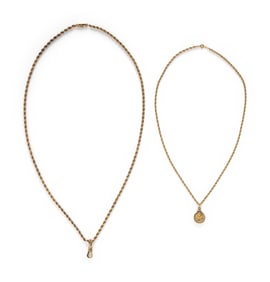 COLLECTION OF YELLOW GOLD NECKLACES