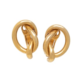 YELLOW GOLD KNOT EARRINGS