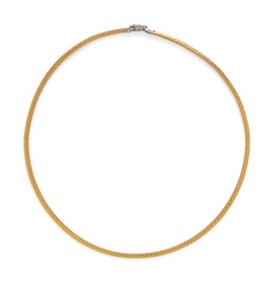 REVERSIBLE BICOLOR GOLD NECKLACE