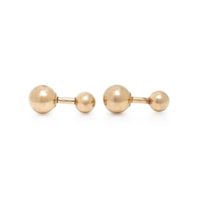 YELLOW GOLD BALL CUFFLINKS