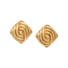 YELLOW GOLD GEOMETRIC EARRINGS