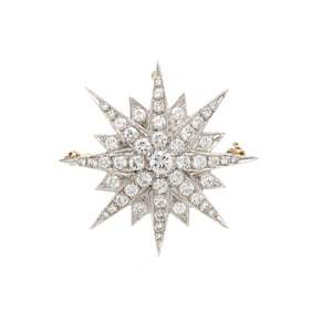 DIAMOND STAR PENDANT BROOCH